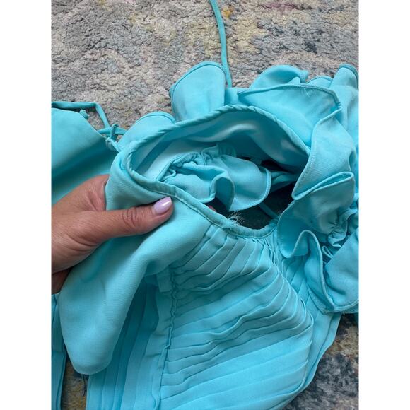 PatBo Cyan Flutter Sleeve Maxi Dress - Picture 9 of 12